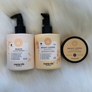 Maria Nila Colour Refresh Bright Copper and Peach Non-Permanent Colour Masque